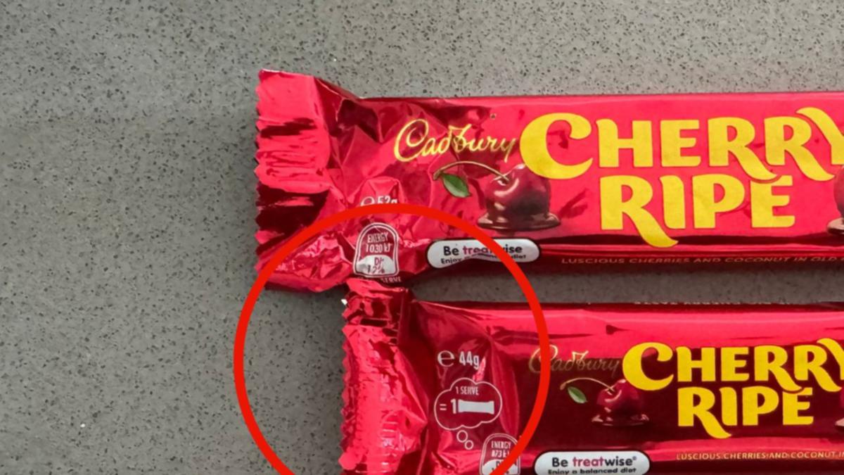First photo of new smaller Cherry Ripe leaves shopper outraged